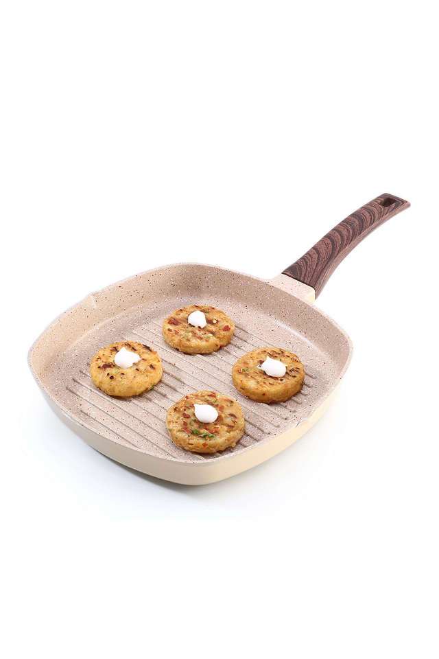 Duralife-Grill-Pan-24cm-Ivory