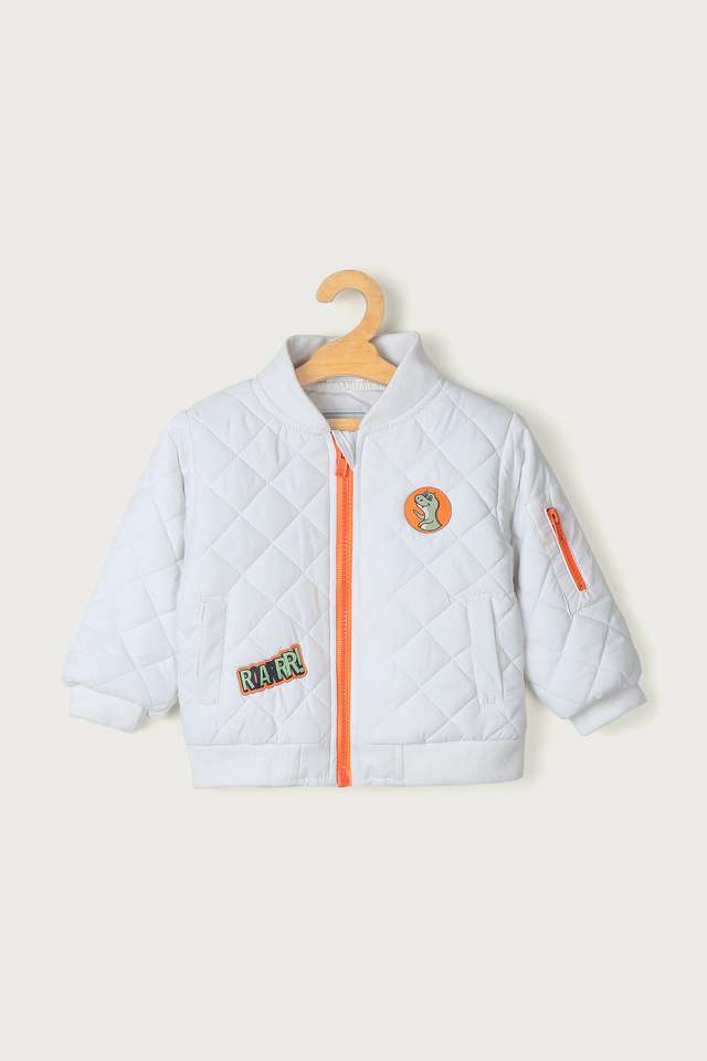 Solid-Polyester-Crew-Neck-Infant-Boys-Jacket