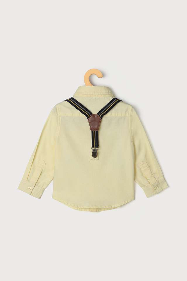 Solid-Cotton-Classic-Collar-Infant-Boys-Shirt