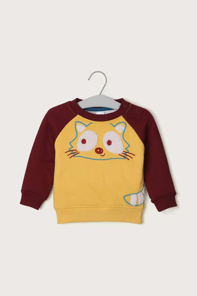Color-Block-Cotton-Round-Neck-Infant-Boys-Sweatshirt