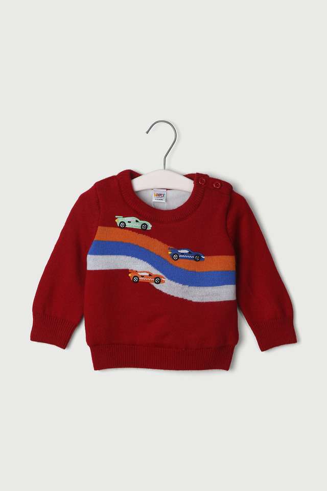 Printed-Acrylic-Round-Neck-Infant-Boys-Sweater