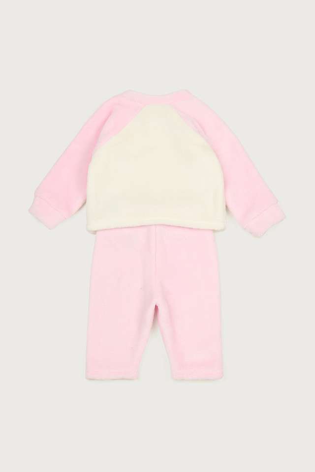 Solid-Cotton-Crew-Neck-Infant-Girls-Co-Ord-Set
