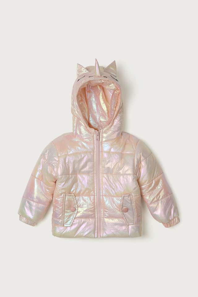 Solid-Cotton-Hooded-Infant-Girls-Jacket