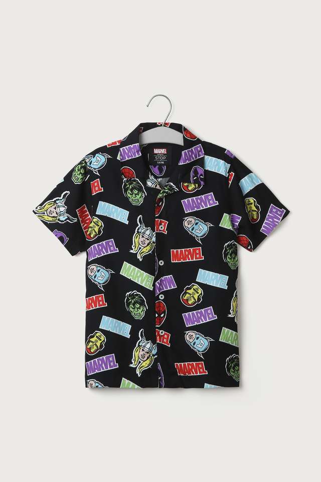 Printed-Cotton-Collared-Boys-Shirt