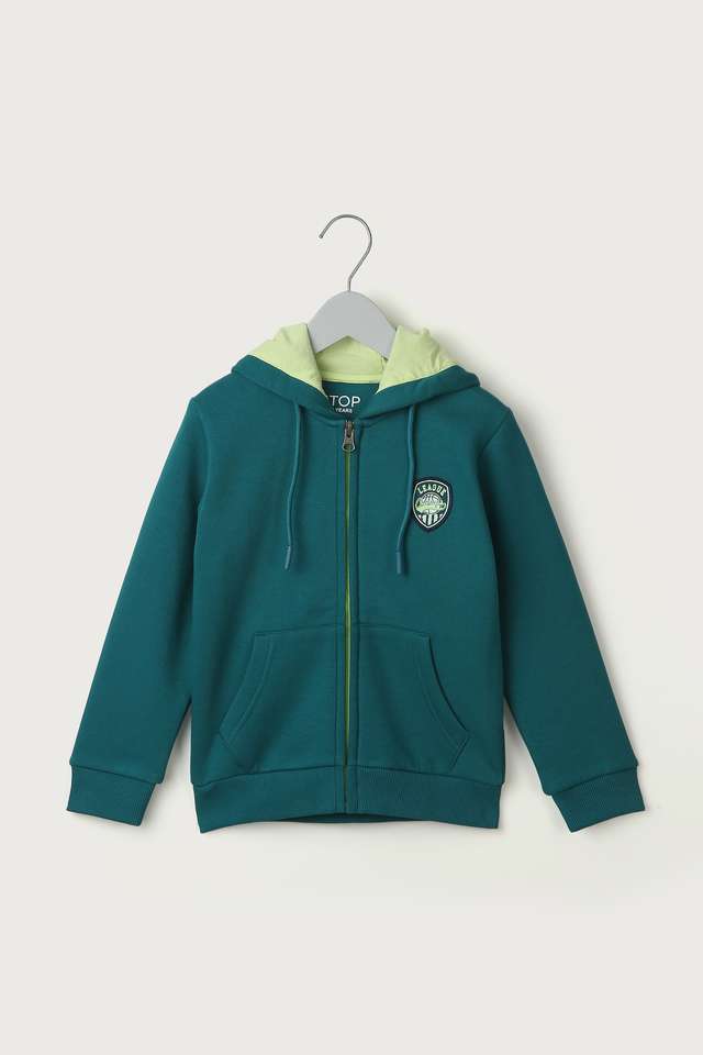 Solid-Cotton-Blend-Hooded-Boys-Sweatshirt