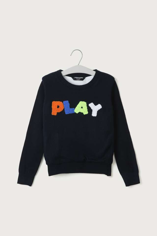 Typographic-Cotton-Round-Neck-Boys-Sweater