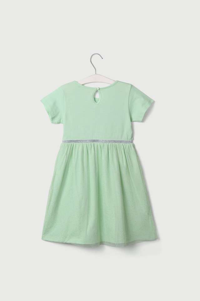 Solid-Cotton-Round-Neck-Girls-Dress