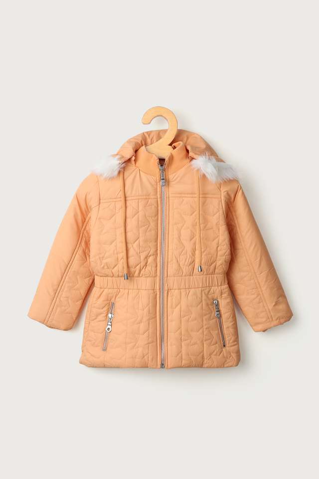 Solid-Polyester-Hood-Girls-Jacket