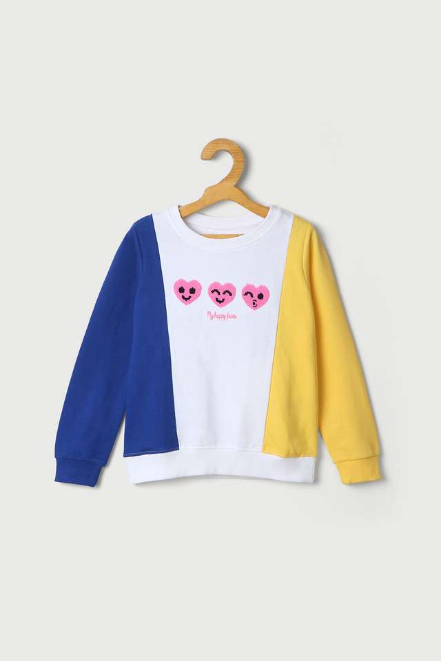 Color-Block-Cotton-Round-Neck-Girls-Sweatshirt