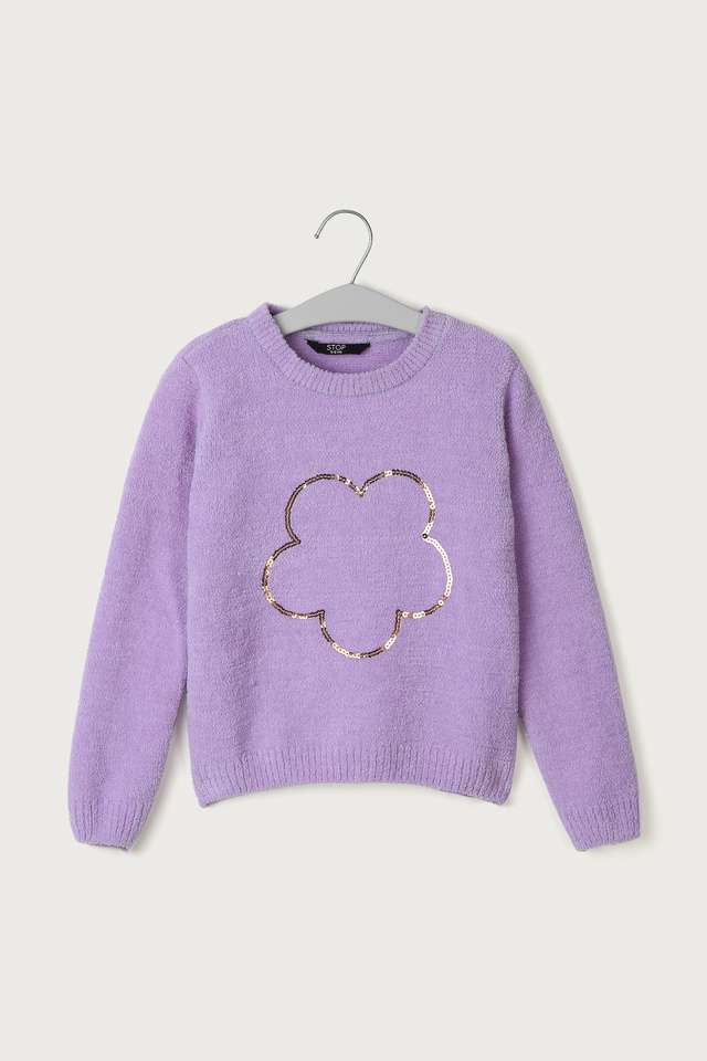 Embellished-Polyester-Round-Neck-Girls-Sweater