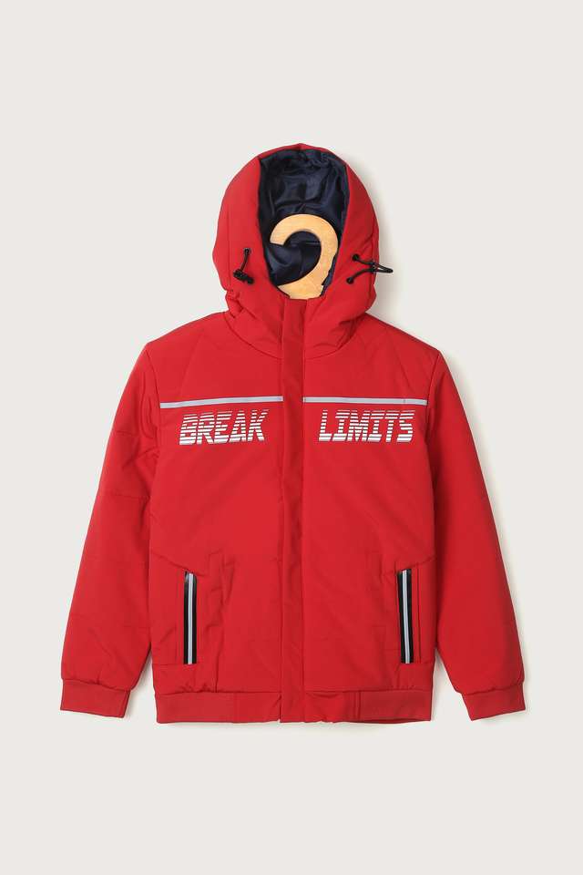 Solid-Polyester-Hood-Boys-Jacket