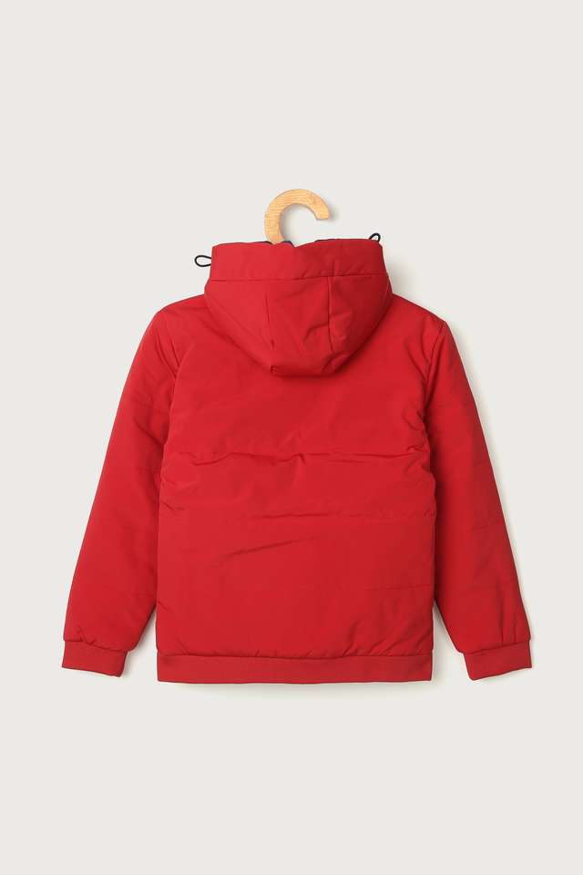 Solid-Polyester-Hood-Boys-Jacket