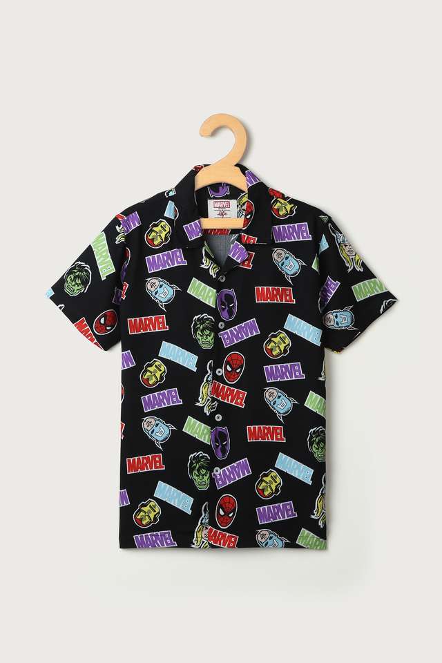 Printed-Cotton-Collared-Boys-Shirt