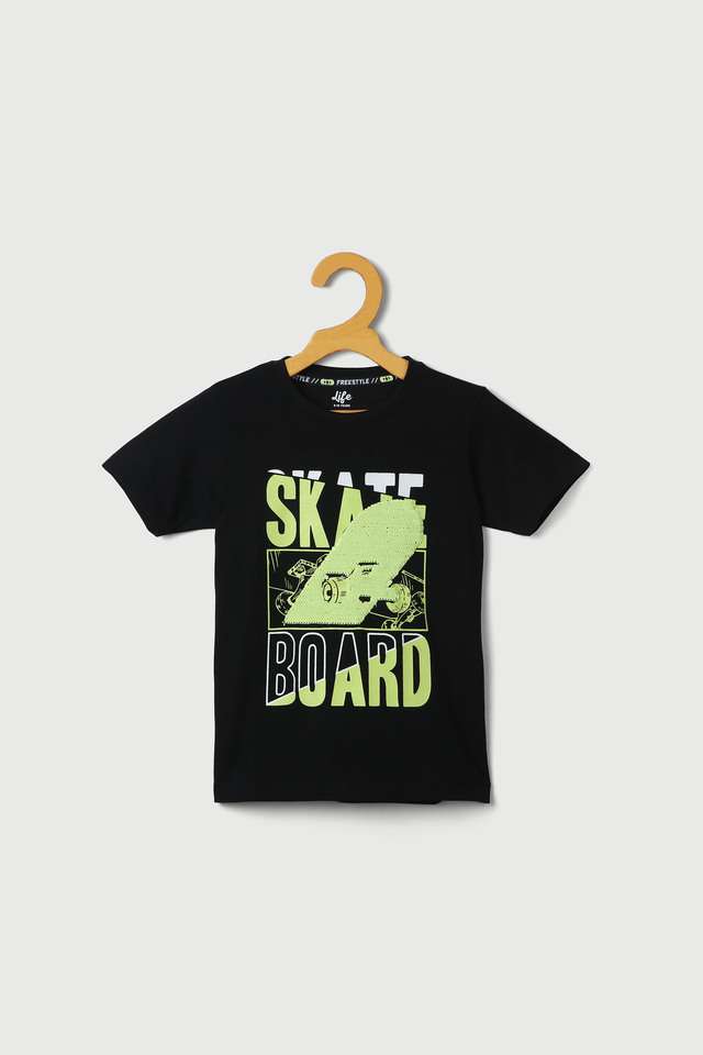 Printed-Cotton-Round-Neck-Boys-T-Shirt