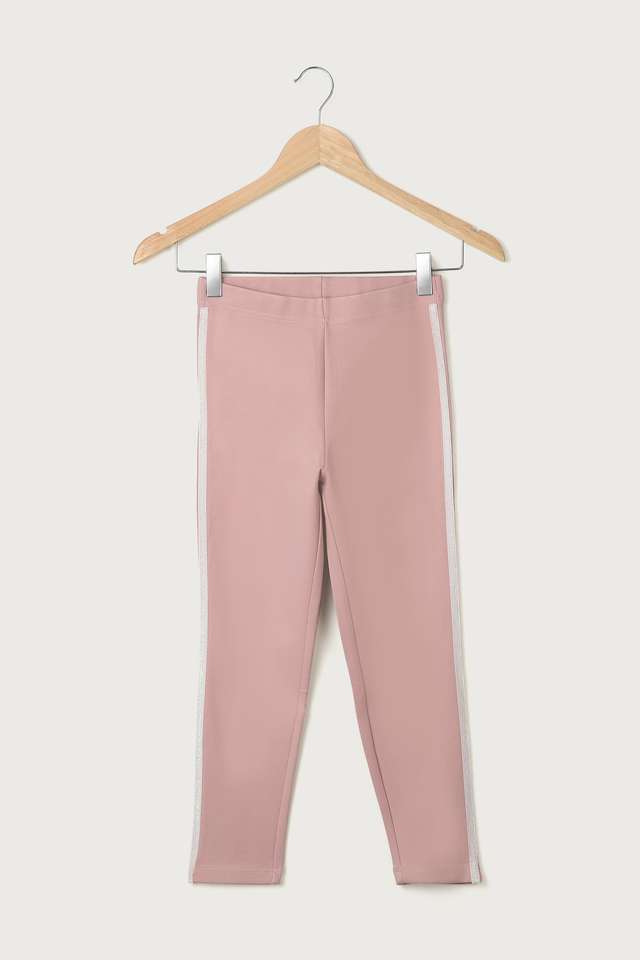 Solid-Cotton-Stretch-Regular-Fit-Girls-Track-Pants