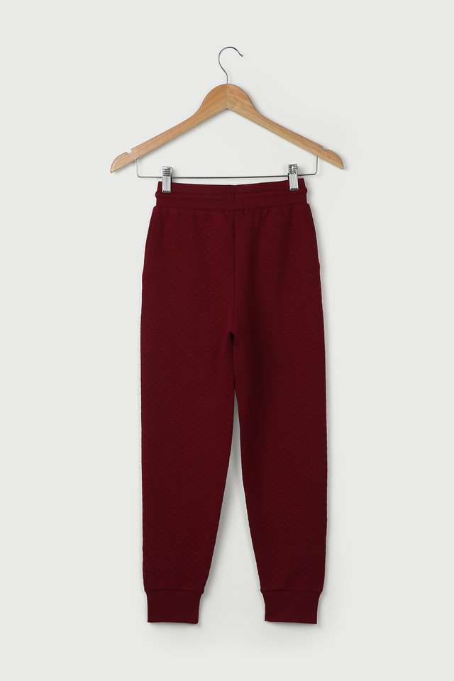 Solid-Cotton-Regular-Fit-Girls-Track-Pants