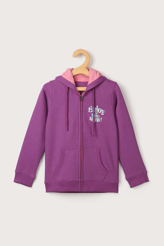 Solid-Cotton-Blend-Hood-Girls-Sweatshirt