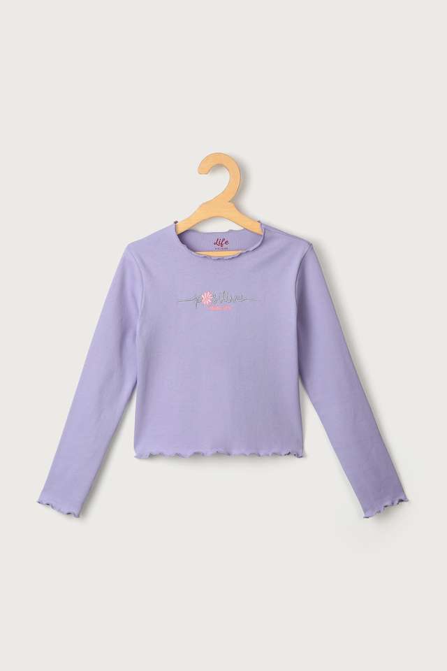 Solid-Cotton-Round-Neck-Girls-Top