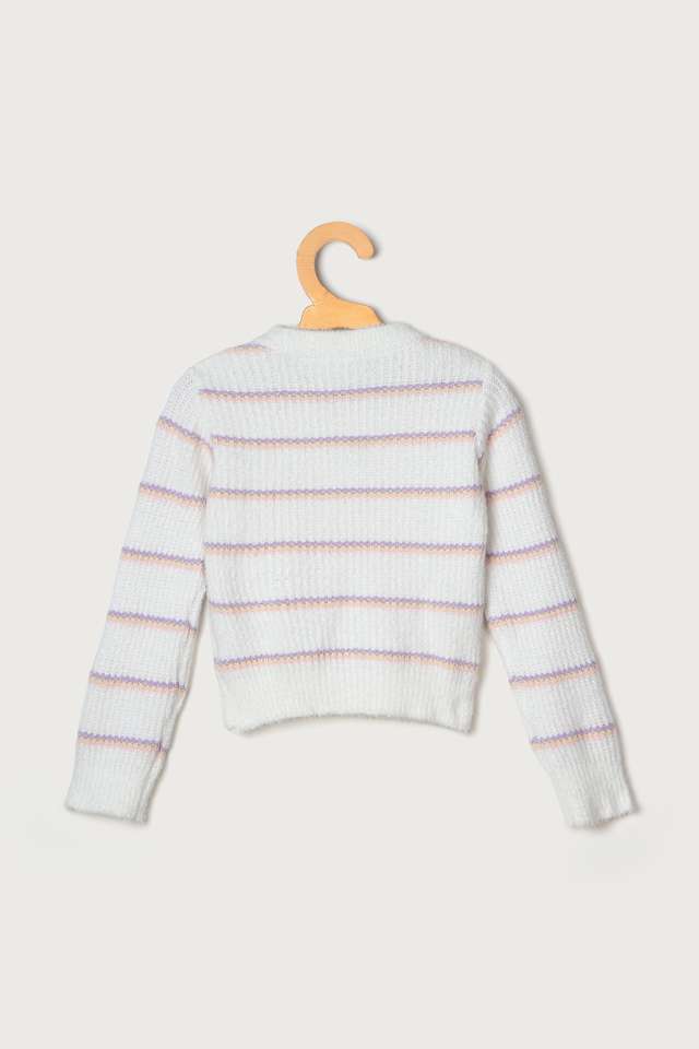 Solid-Nylon-Round-Neck-Girls-Sweater