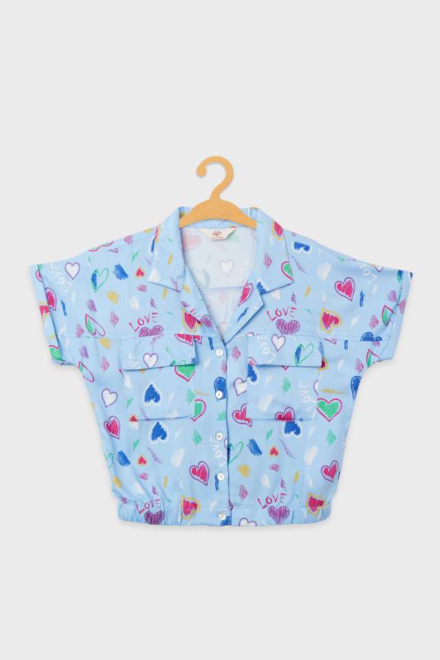 Printed-Viscose-Collar-Neck-Girls-Top