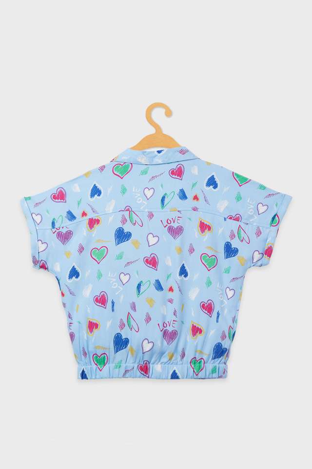 Printed-Viscose-Collar-Neck-Girls-Top