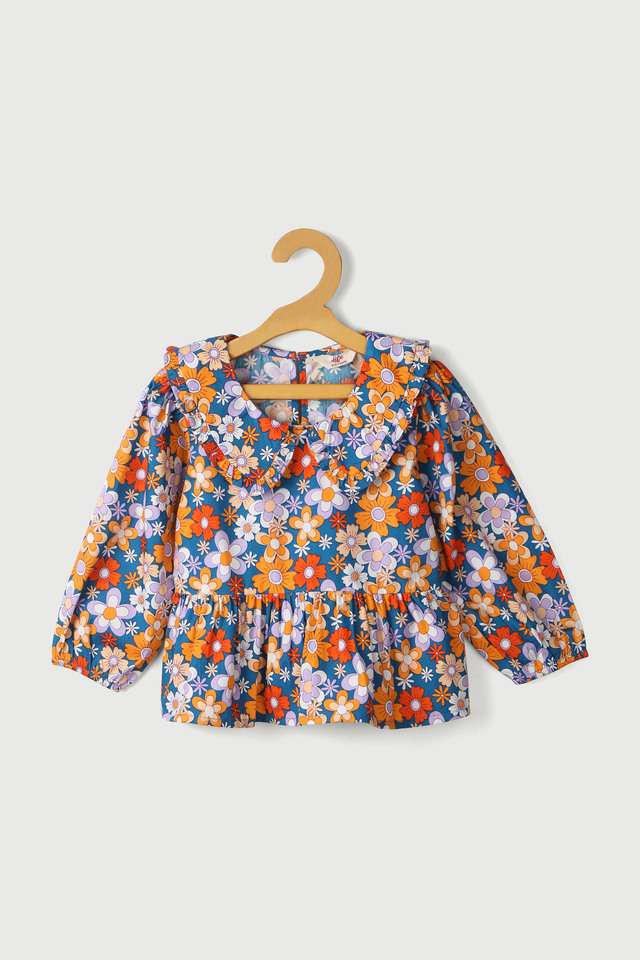 Printed-Cotton-Round-Neck-Girls-Top