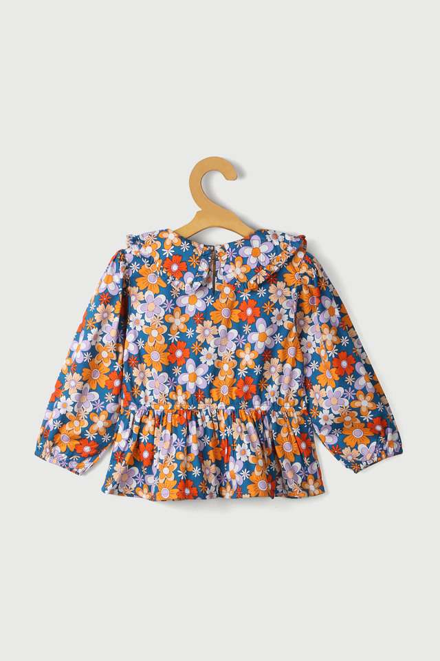 Printed-Cotton-Round-Neck-Girls-Top