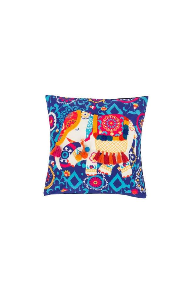 Carnival-Elephant-Tassel-Cushion-Cover