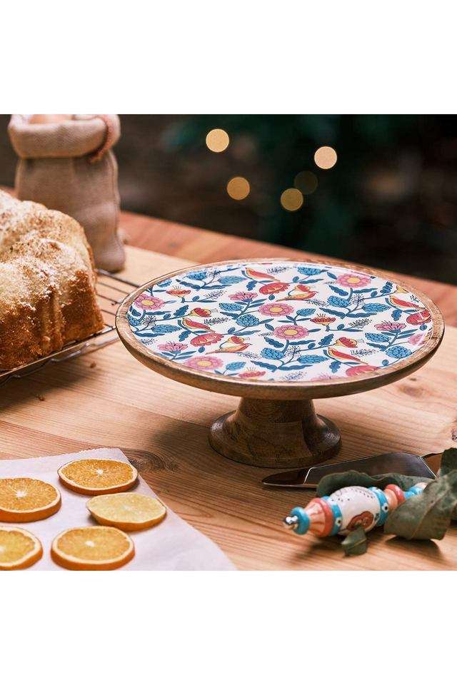 Country-Wooden-Cake-Stand-Floral