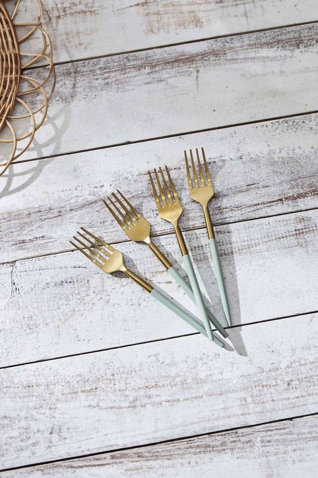 Essentials-Meal-Forks-Blue---Set-of-4