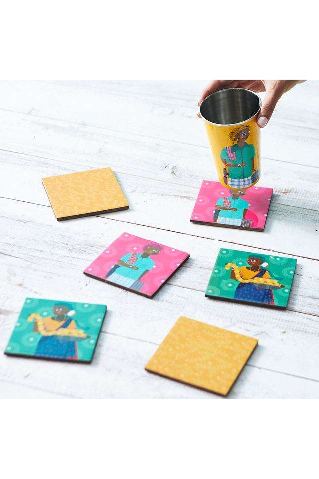 Madhubani-Coaster-Set