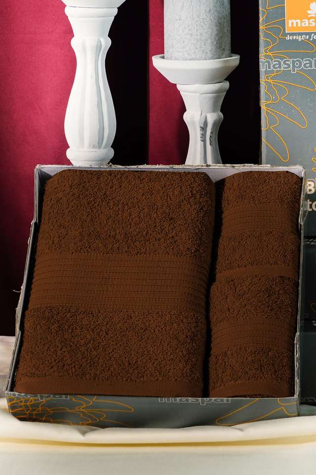 Hermosa-Jeneth-100--Cotton-Brown-4-PC-Bath-Towel-Set