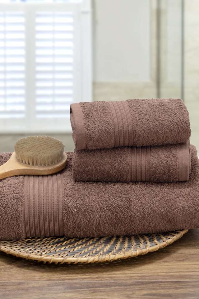 Hermosa-Jeneth-100--Cotton-Brown-4-PC-Bath-Towel-Set