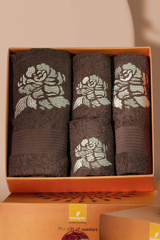 Florent-Ultra-soft-and-highly-absorbant-Cocoa-Brown-5-PC-Bath-Set