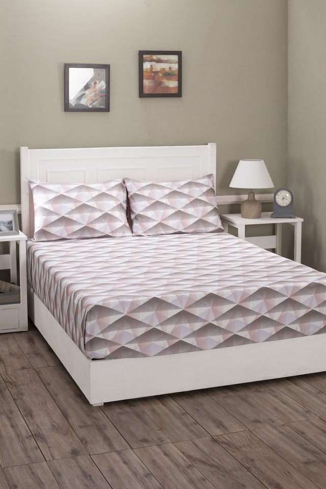 Emerson-Double-Pink-Bed-Sheet-with-Pillow-Case