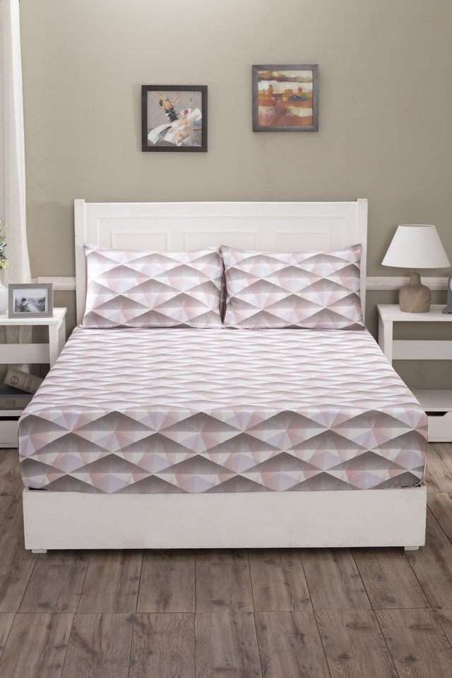 Emerson-Double-Pink-Bed-Sheet-with-Pillow-Case