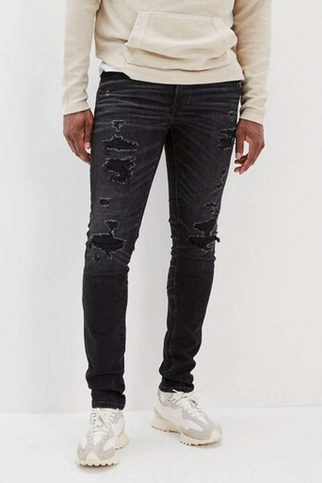 Light-Wash-Cotton-Skinny-Fit-Men-s-Jeans