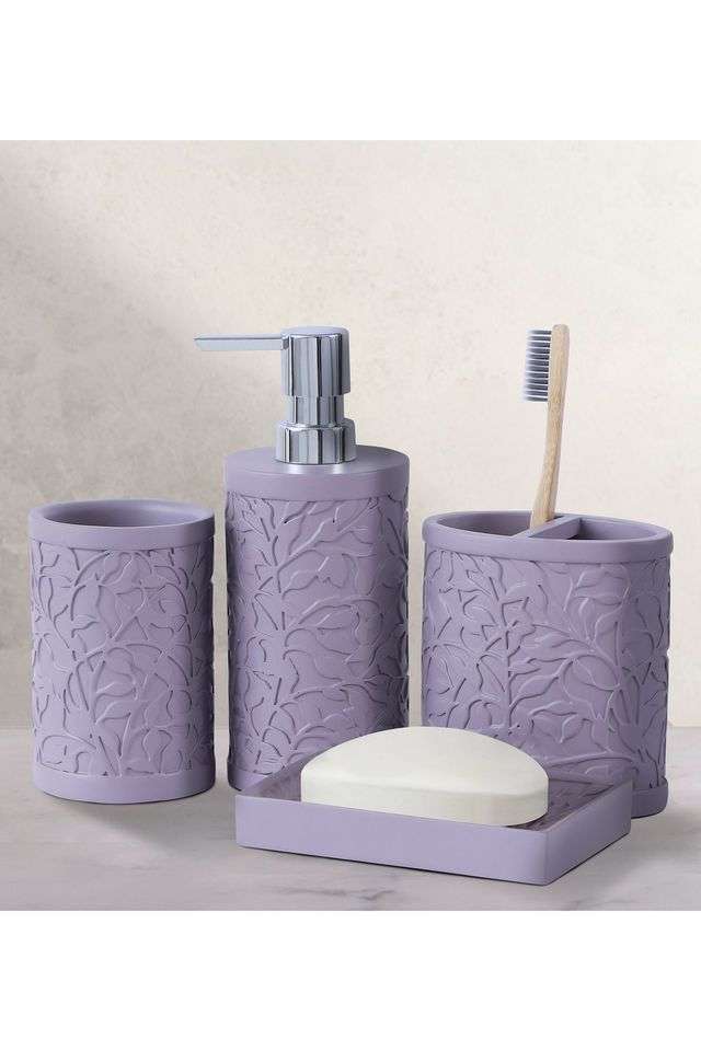 Polyresin-4Pc-Bathroom-set -Purple