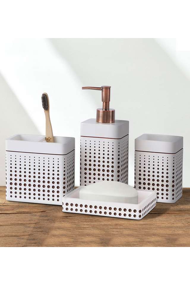 Polyresin-4Pc-Bathset -Beige-Brown