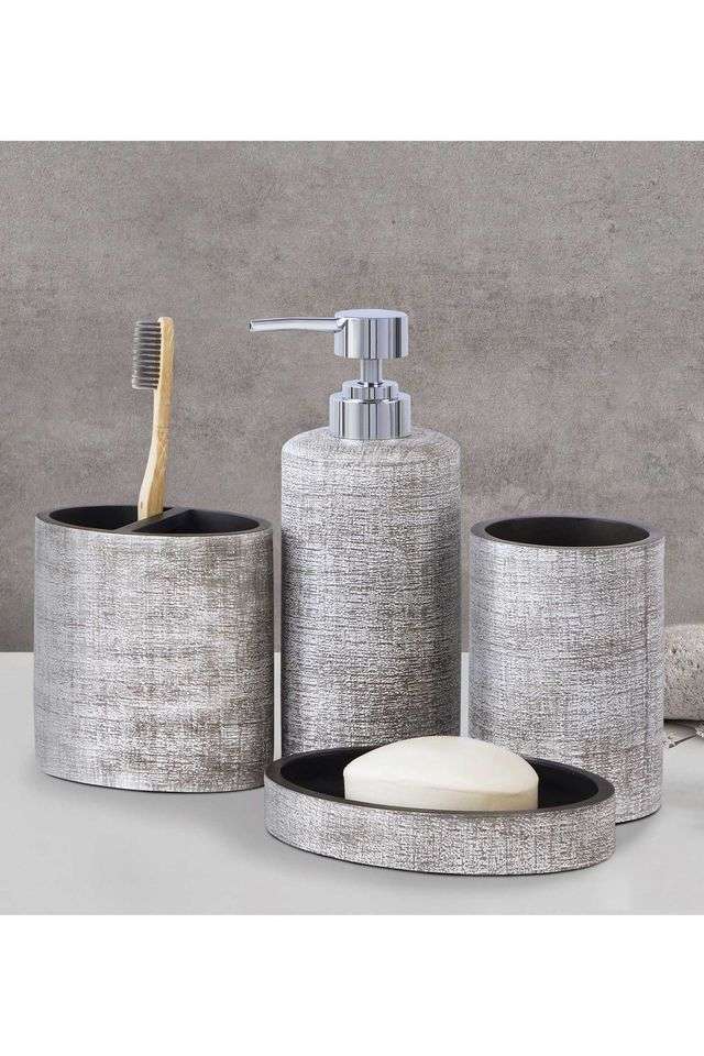 Polyresin-4Pc-Bathset -Taupe