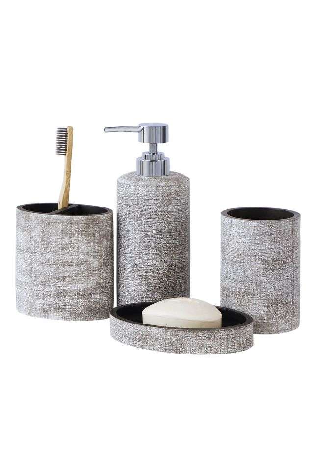 Polyresin-4Pc-Bathset -Taupe