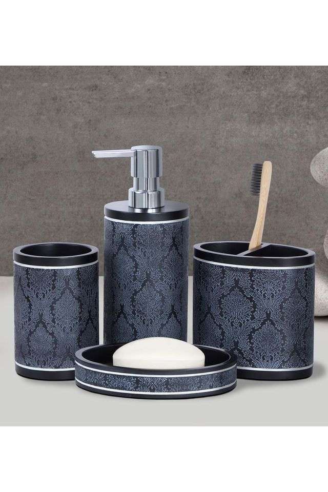 Polyresin-4Pc-Bathroom-set -Black