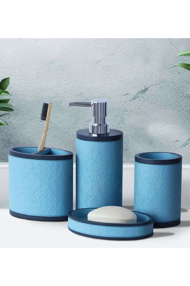 Polyresin-4Pc-Bathset -Teal-Green