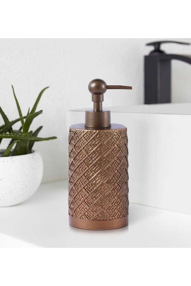 Polyresin-Soap-&-Lotion-Dispenser -320-ml -Brown