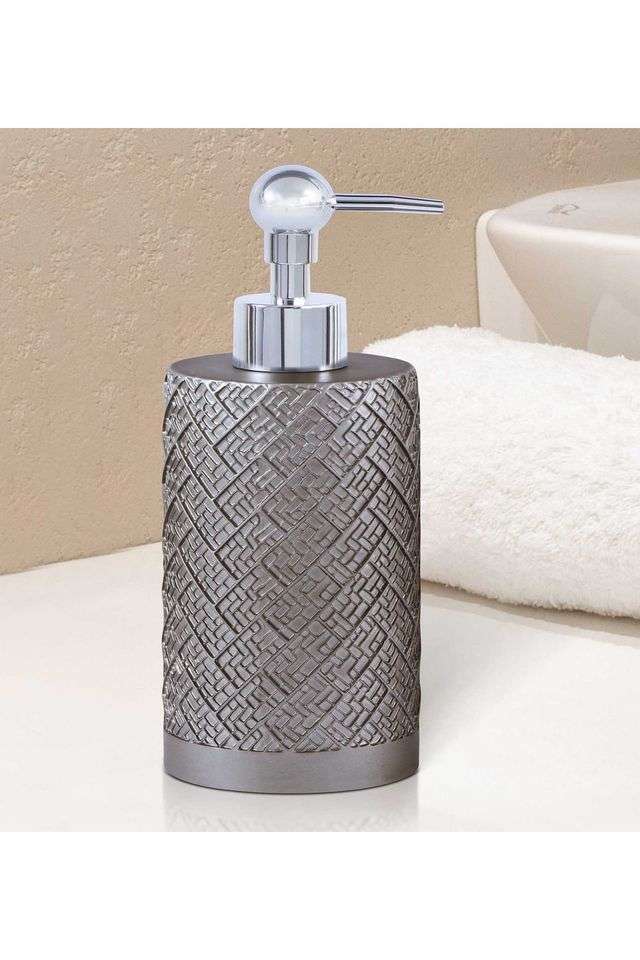 Polyresin-Soap-&-Lotion-Dispenser -320-ml -Dark-Grey