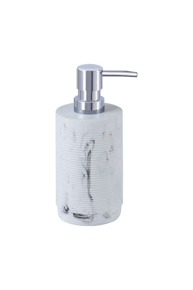Polyresin-Soap-&-Lotion-Dispenser -320-ml -Marble-White