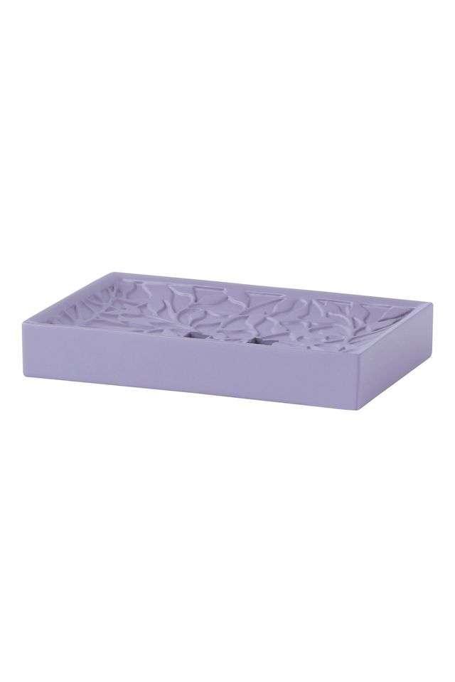 Polyresin-Soap-Dish-with-Hole -Purple