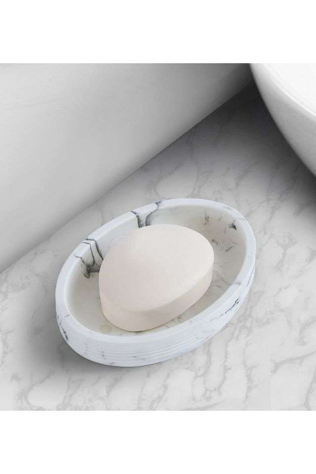 Polyresin-Soap-Dish-with-Hole -Marble