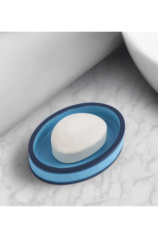 Polyresin-Soap-Dish-with-Hole -Teal-Green