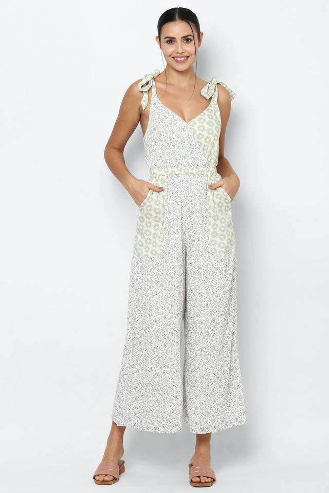 Buy American Eagle green Floral V-Neck Cotton Women's Full Length Dress |  Shoppers Stop